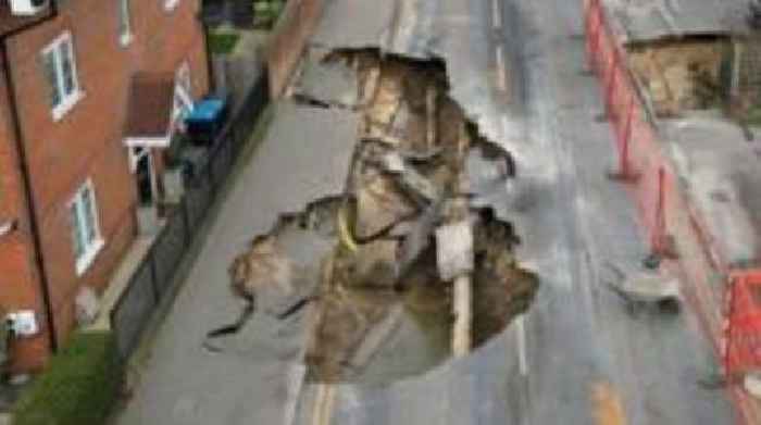 Sinkhole village faces six months of road works