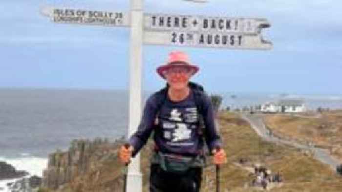 Walker, 71, hopes for records from Land's End trek