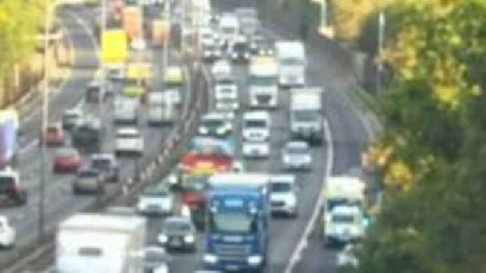 M6 motorway crash leads to long delays