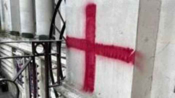 St George's Cross guildhall vandalism 'upsetting'