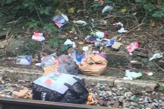 Toys, clothing and rubbish fly-tipped at Oldham Common