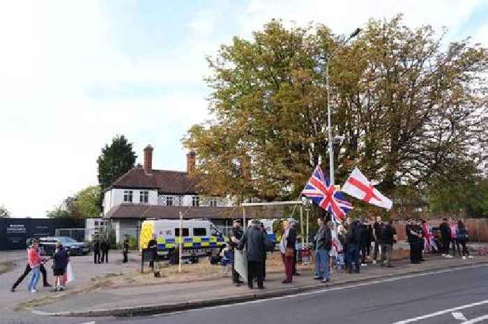 Protesters gather outside hotels housing asylum seekers after court ruling