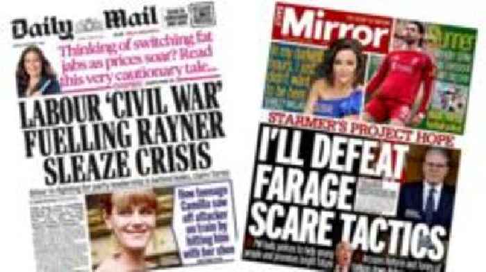 The Papers: 'Camilla saw off attacker with shoe' and 'Farage scare tactics'