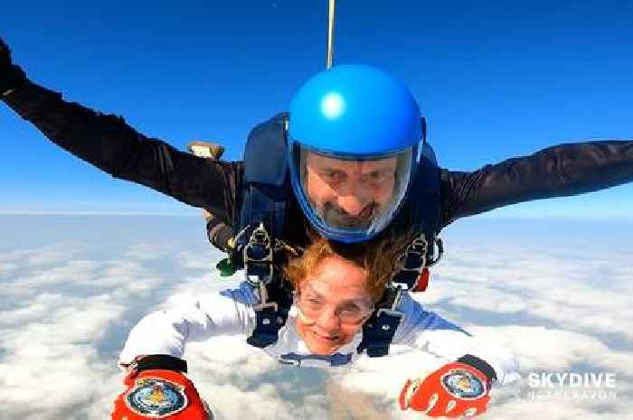 Daredevil mum skydives at 14,000ft to achieve dream