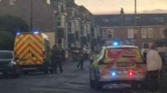 Four people injured, one seriously, in external staircase collapse