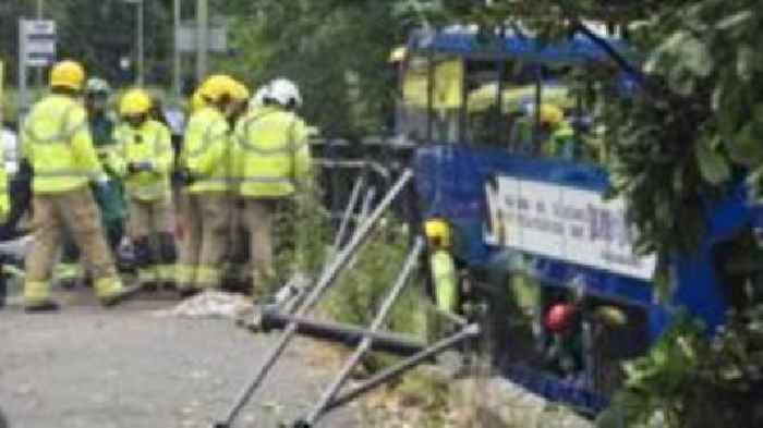 Stream cleared of debris after bus crash
