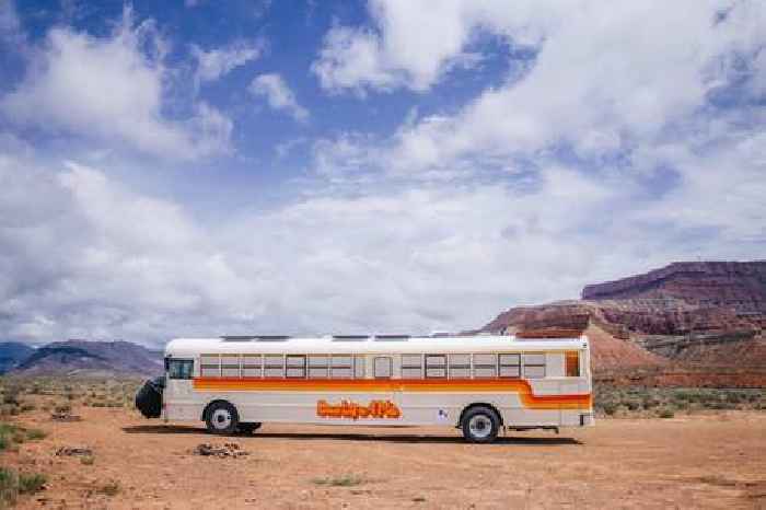This School Bus Conversion Is a Digital Nomad Couple's DIY Haven on Wheels