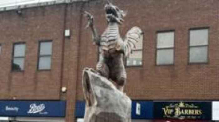 Vandals saw off parts of 'much loved' dragon sculpture