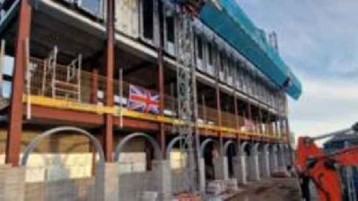 Union Jack flags put up by mosque not protesters