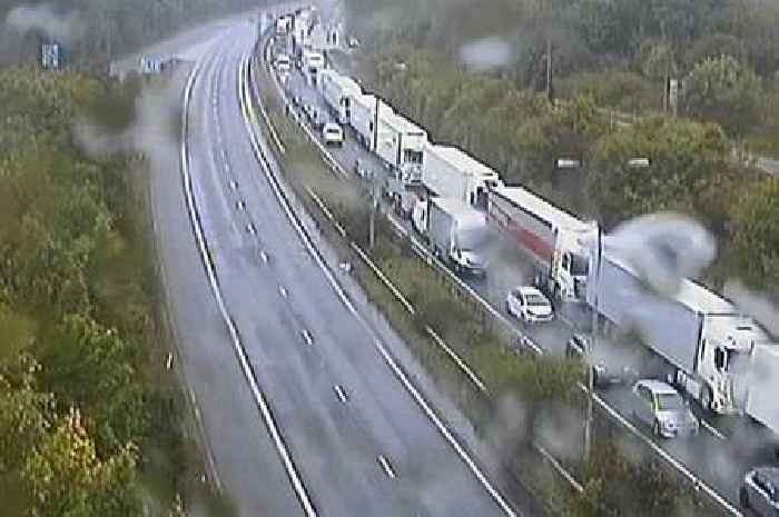 Kent M20 traffic live updates after all vehicles held following crash near Folkestone