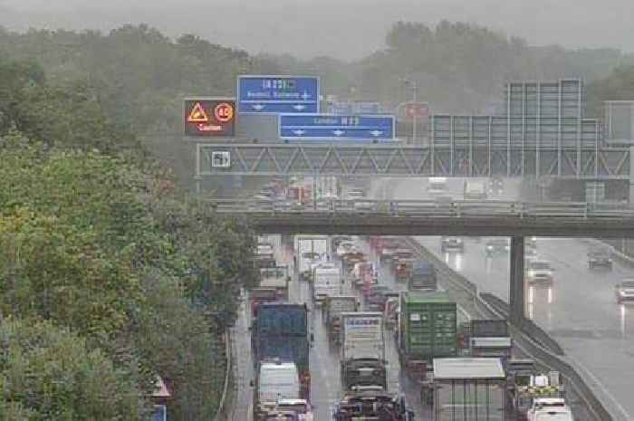 Surrey M23 traffic live updates after all vehicles held following crash near Gatwick