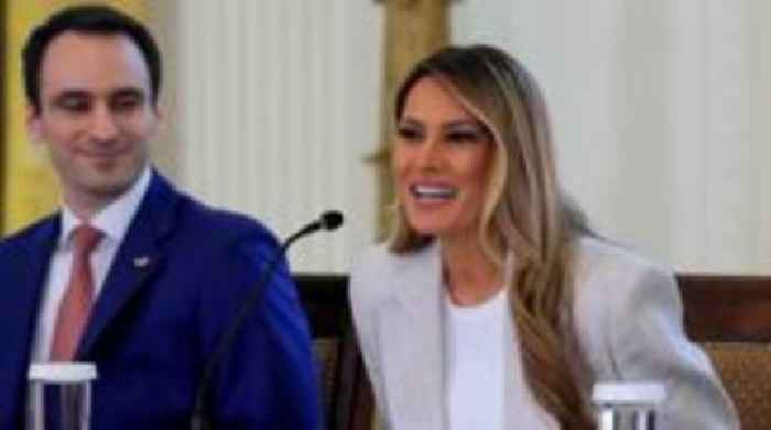 Melania Trump warns 'robots are here' in rare public outing