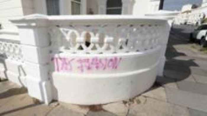Resident pays for graffiti clean-up at Rayner flat