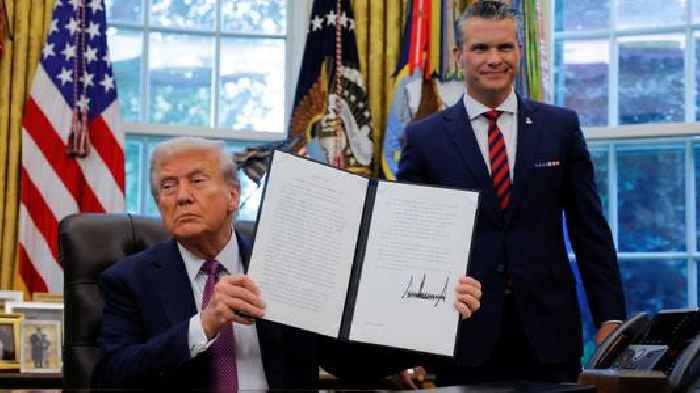 Trump rebrands Pentagon as the Department of War