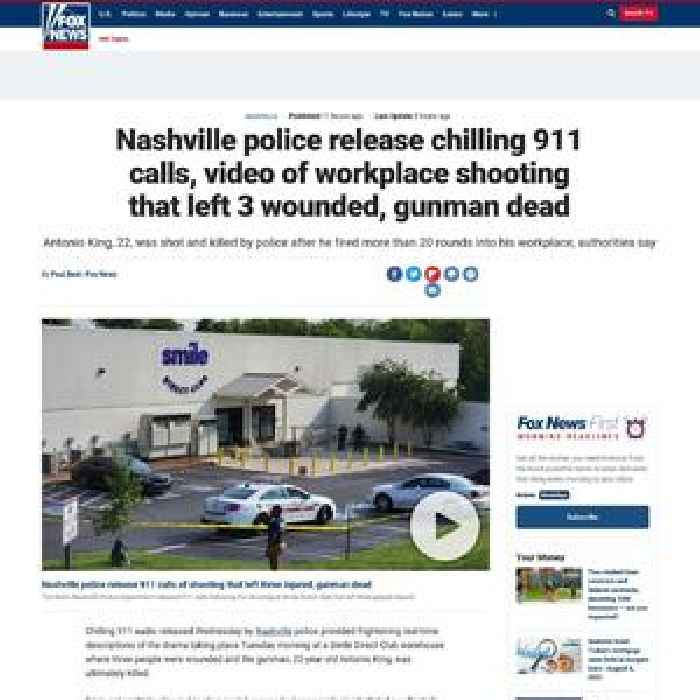Nashville police release horrifying 911 calls, video of shooting that left 3 injured, gunman dead