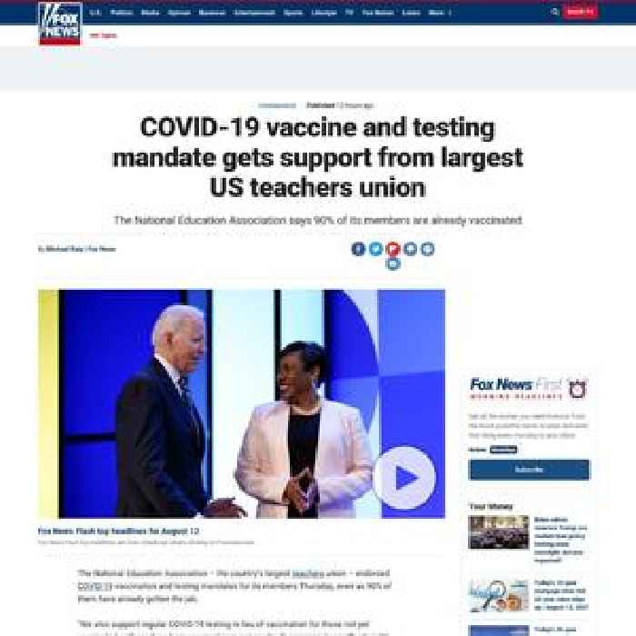 COVID-19 vaccine and testing mandate gets support from largest US teachers union