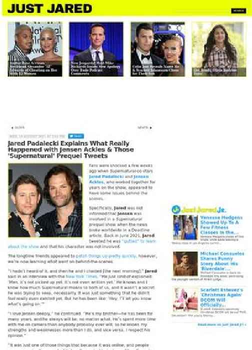 Jared Padalecki Explains What Really Happened with Jensen Ackles & Those 'Supernatural' Prequel Tweets