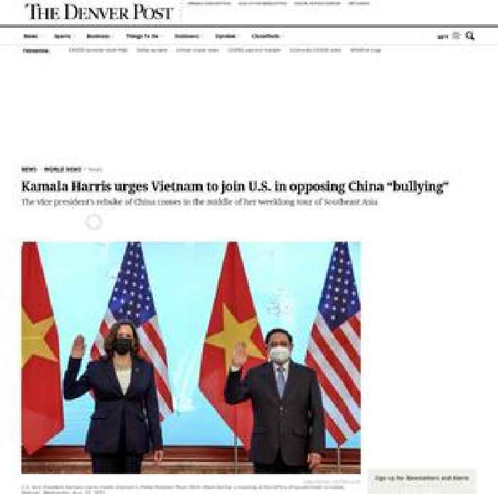 Kamala Harris urges Vietnam to join U.S. in opposing China “bullying”