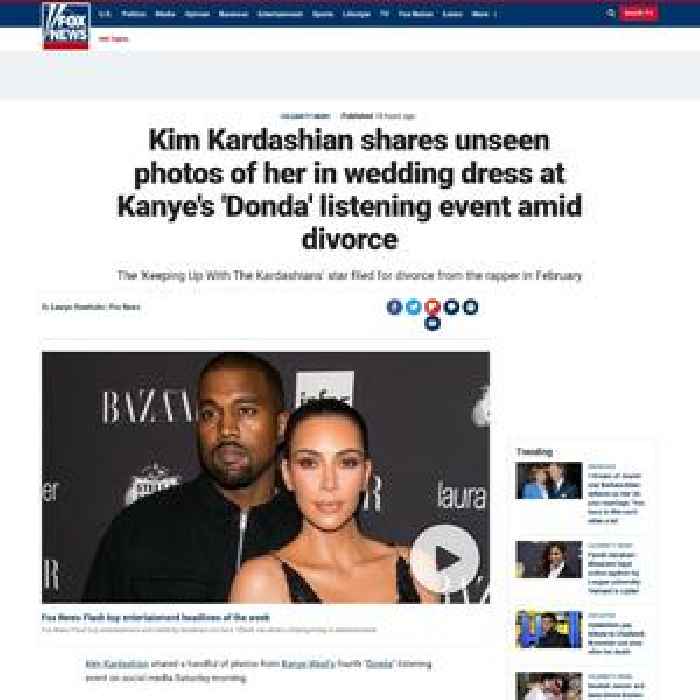 Kim Kardashian shares unseen photos of her in wedding dress at Kanye's 'Donda' listening event amid divorce