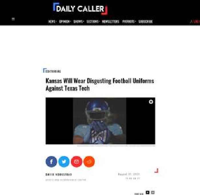 Kansas Will Wear Disgusting Football Uniforms Against Texas Tech