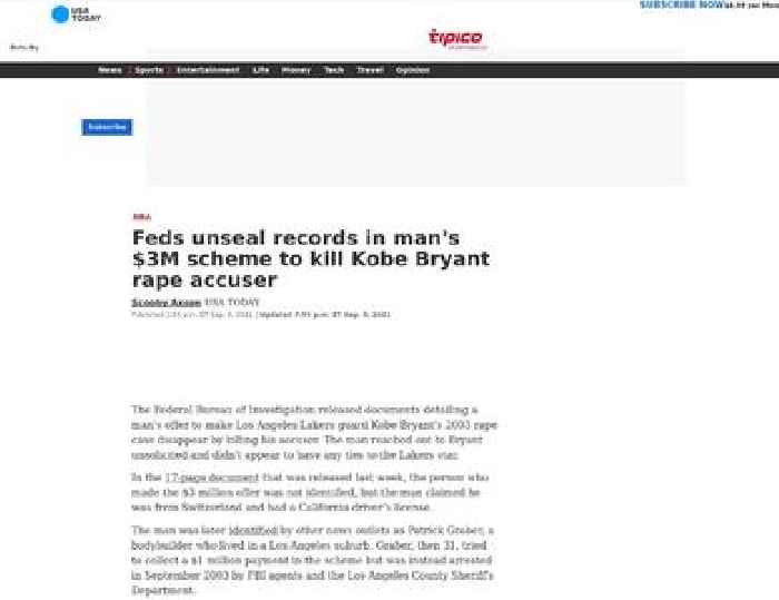 Feds unseal records in man's alleged $3M scheme to kill Kobe Bryant rape accuser