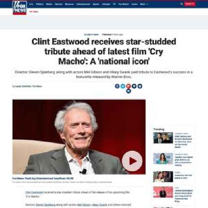 Clint Eastwood receives star-studded tribute ahead of latest film 'Cry Macho': A 'national icon'