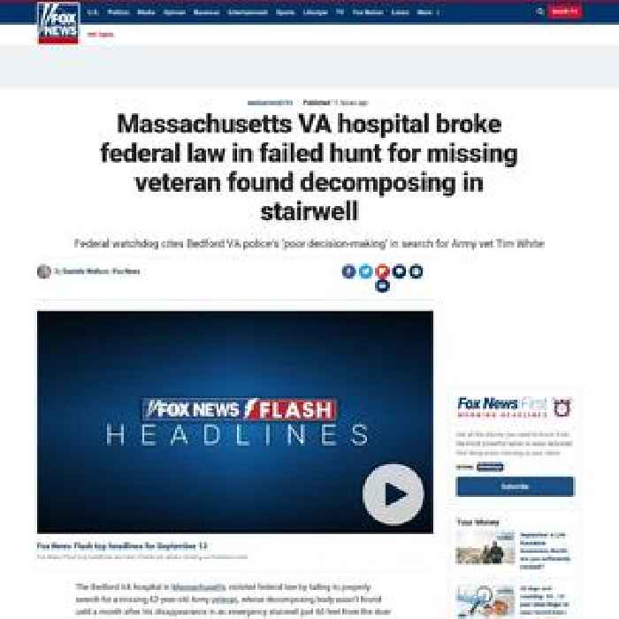 Massachusetts VA hospital broke federal law in failed hunt for missing veteran found decomposing in stairwell