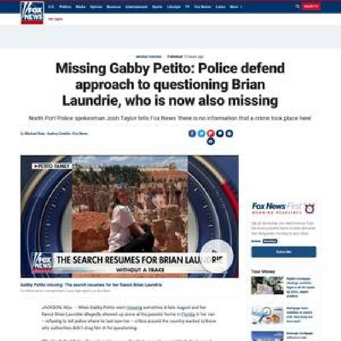 Missing Gabby Petito: Police defend approach to questioning Brian Laundrie, who is now also missing