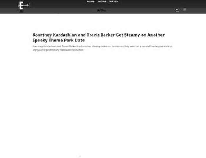 Kourtney Kardashian and Travis Barker Get Steamy on Another Spooky Theme Park Date