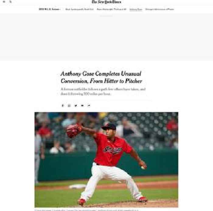 Former Outfielder Anthony Gose Wows in Cleveland Pitching Debut