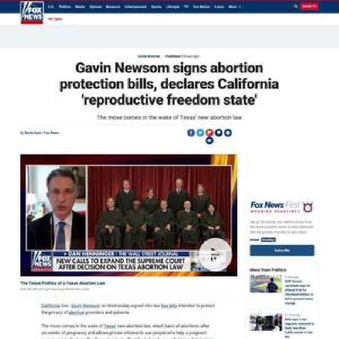 Gavin Newsom signs abortion protection bills, declares California 'reproductive freedom state'