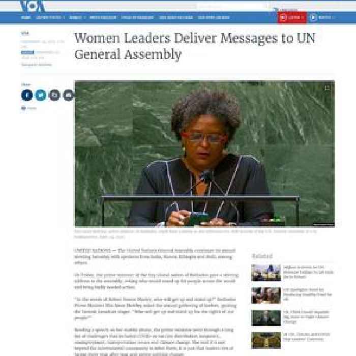 Female Leaders Deliver Messages to UN General Assembly