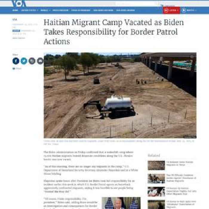 Biden Takes Full Responsibility for Treatment of Haitian Migrants