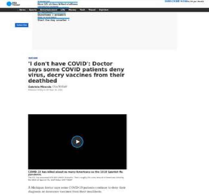 'I don't have COVID': Doctor says some COVID patients deny virus, decry vaccines from their deathbed