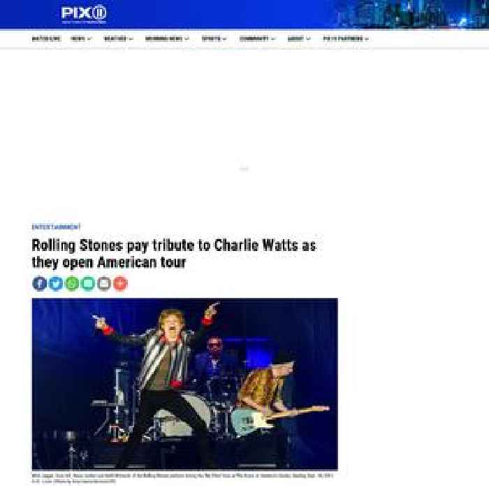 Rolling Stones pay tribute to Charlie Watts as they open American tour
