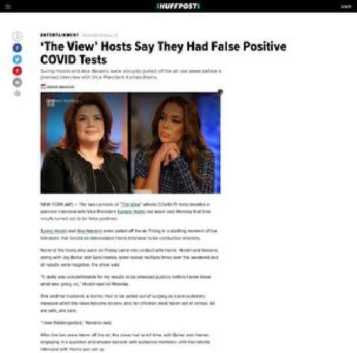 

    'The View' Hosts Say They Had False Positive COVID Tests

