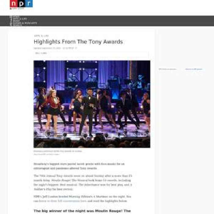 Highlights From The Tony Awards