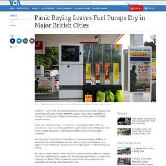 Panic Buying Leaves  Fuel Pumps Dry in Major British Cities 