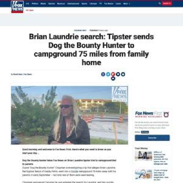 Brian Laundrie search: Tipster sends Dog the Bounty Hunter to campground 75 miles from family home