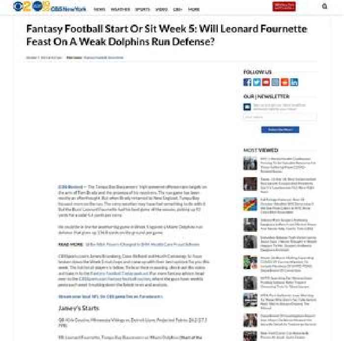 Fantasy Football Start Or Sit Week 5: Will Leonard Fournette Feast On A Weak Dolphins Run Defense?