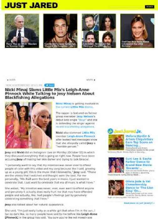 Nicki Minaj Slams Little Mix's Leigh-Anne Pinnock While Talking to Jesy Nelson About Blackfishing Allegations