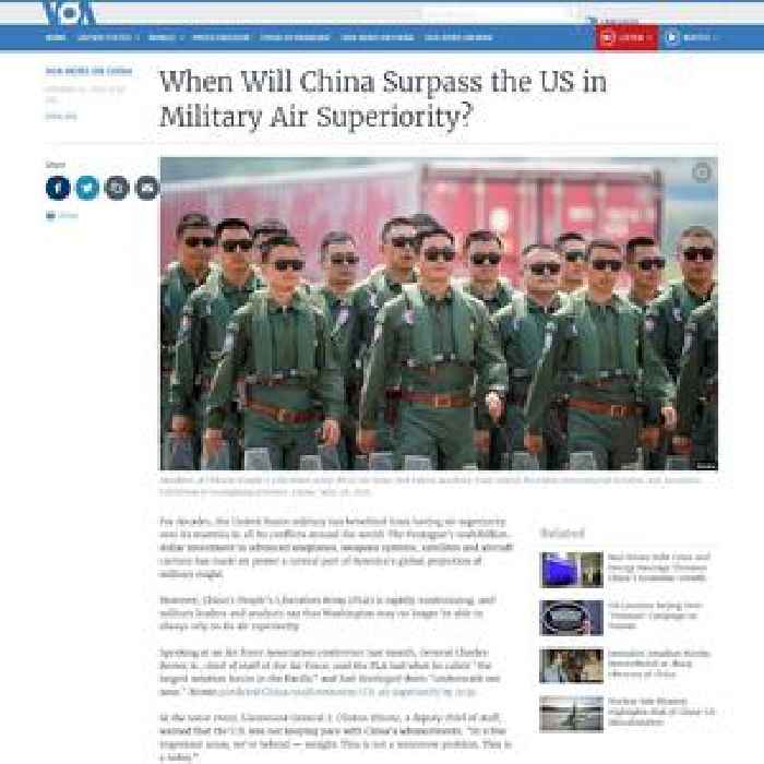 When Will China Surpass the US in Military Air Superiority?