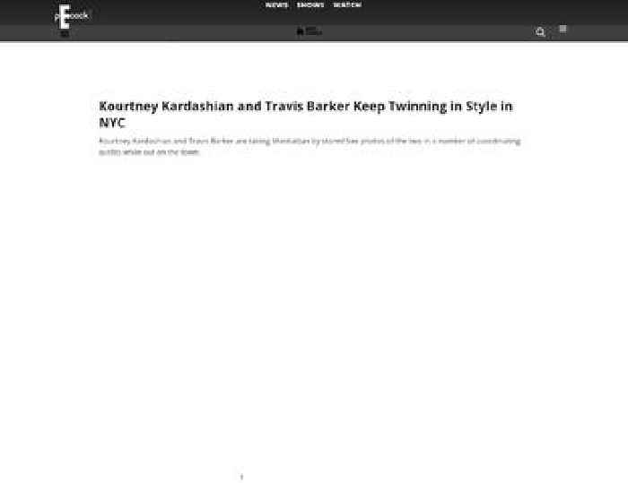 Kourtney Kardashian and Travis Barker Keep Twinning in Style in NYC