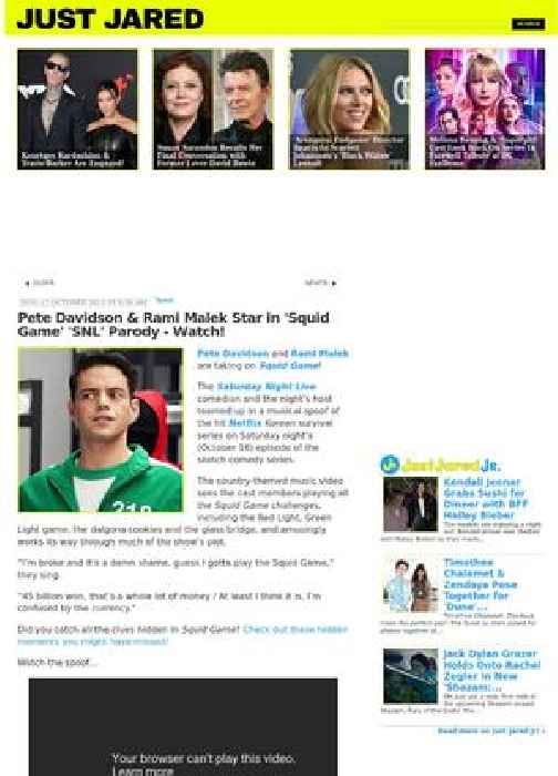 Pete Davidson & Rami Malek Star in 'Squid Game' 'SNL' Parody - Watch!