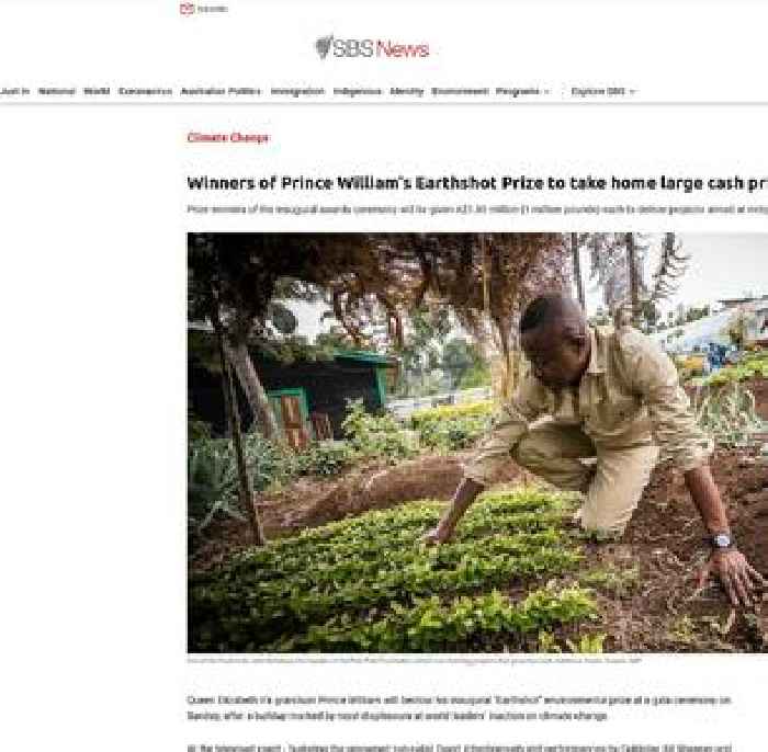 Winners of Prince William's Earthshot Prize to take home large cash prize