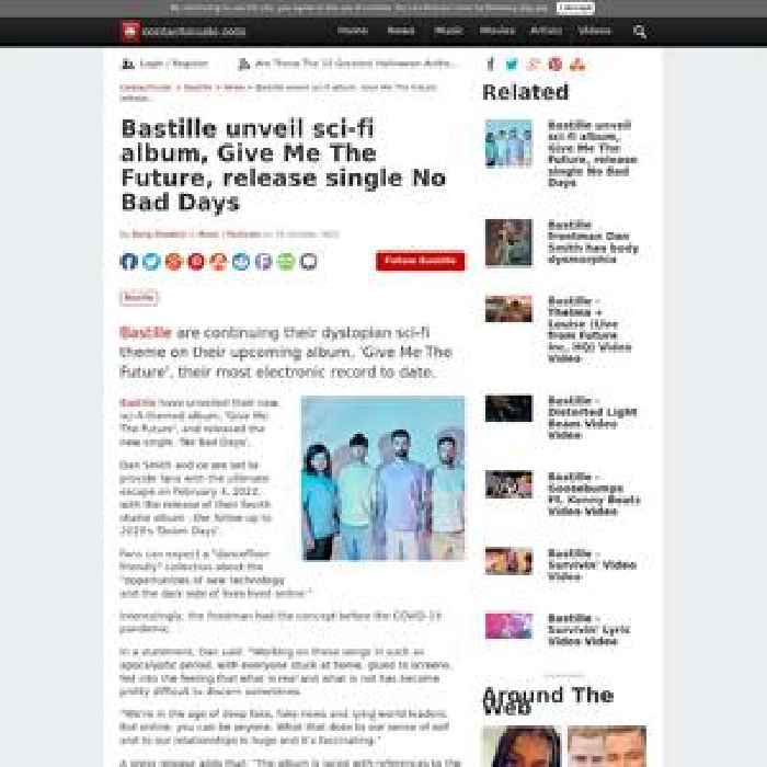 Bastille unveil sci-fi album, Give Me The Future, release single No Bad Days