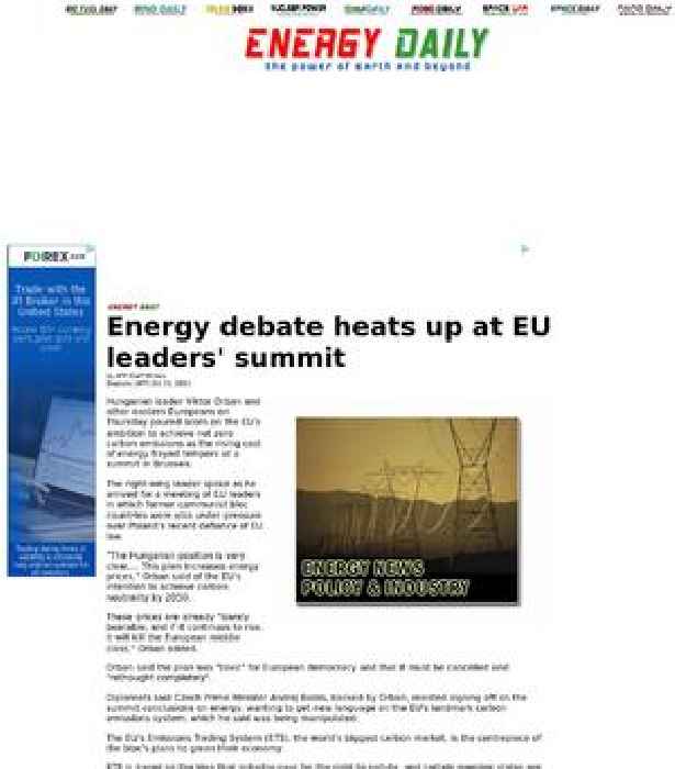 Energy debate heats up at EU leaders' summit