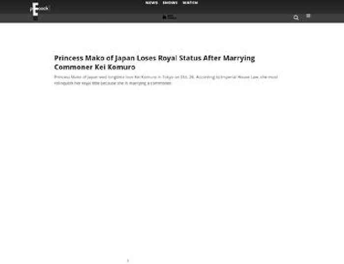 Princess Mako of Japan Loses Royal Status After Marrying Boyfriend Kei Komuro