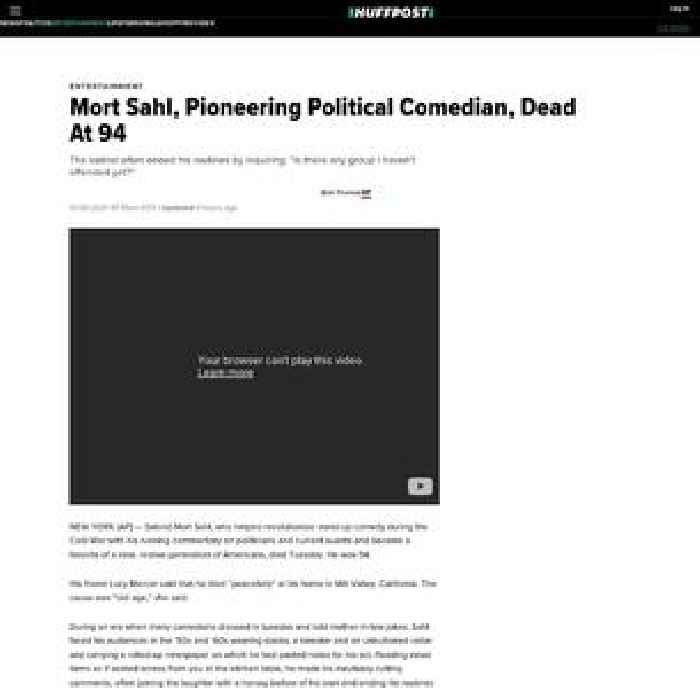 

    Mort Sahl, Pioneering Political Comedian, Dead At 94

