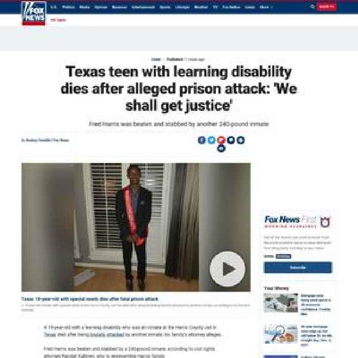 Texas teen with learning disability dies after alleged prison attack: 'We shall get justice'